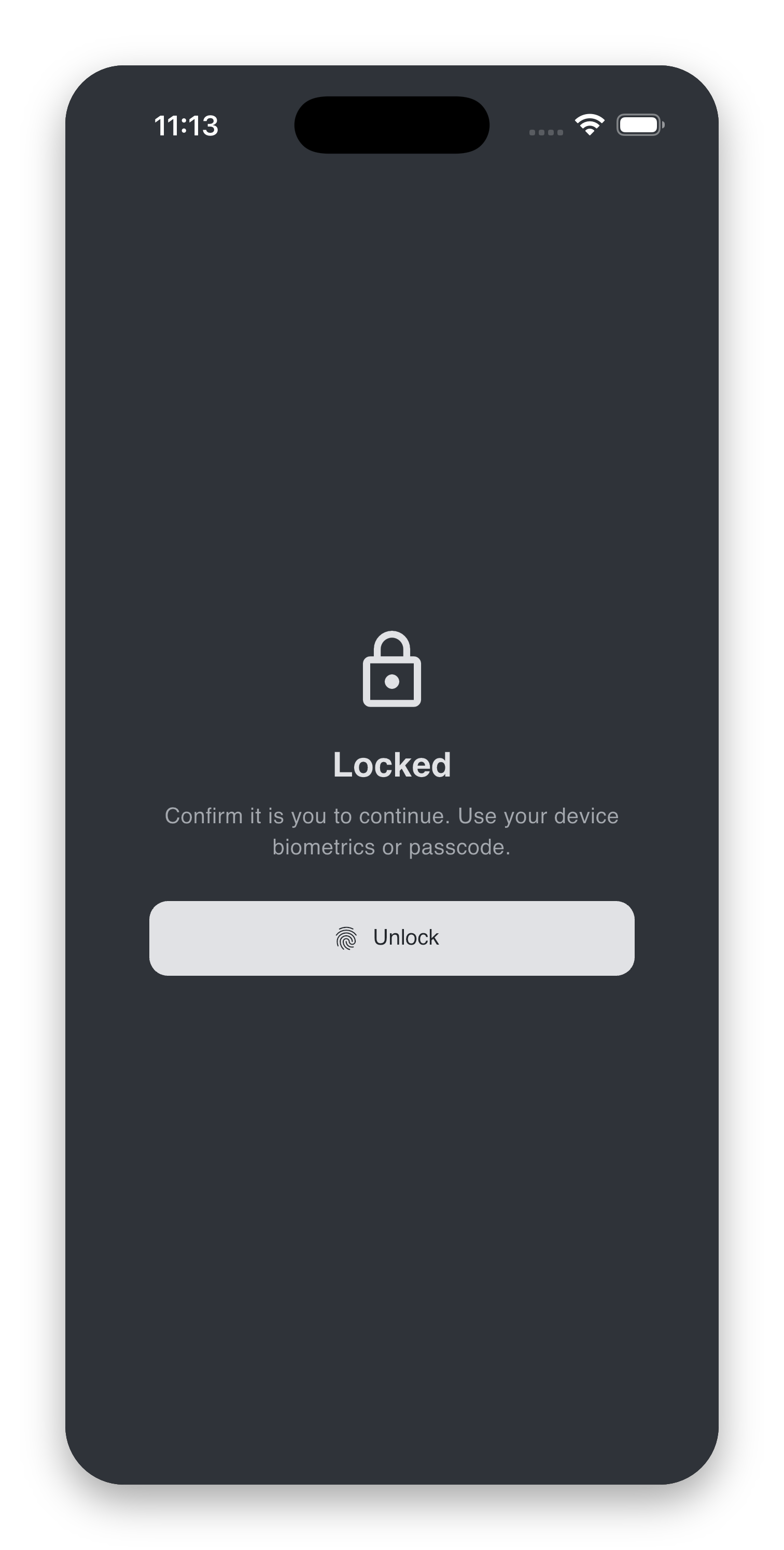 Lock screen on app resume