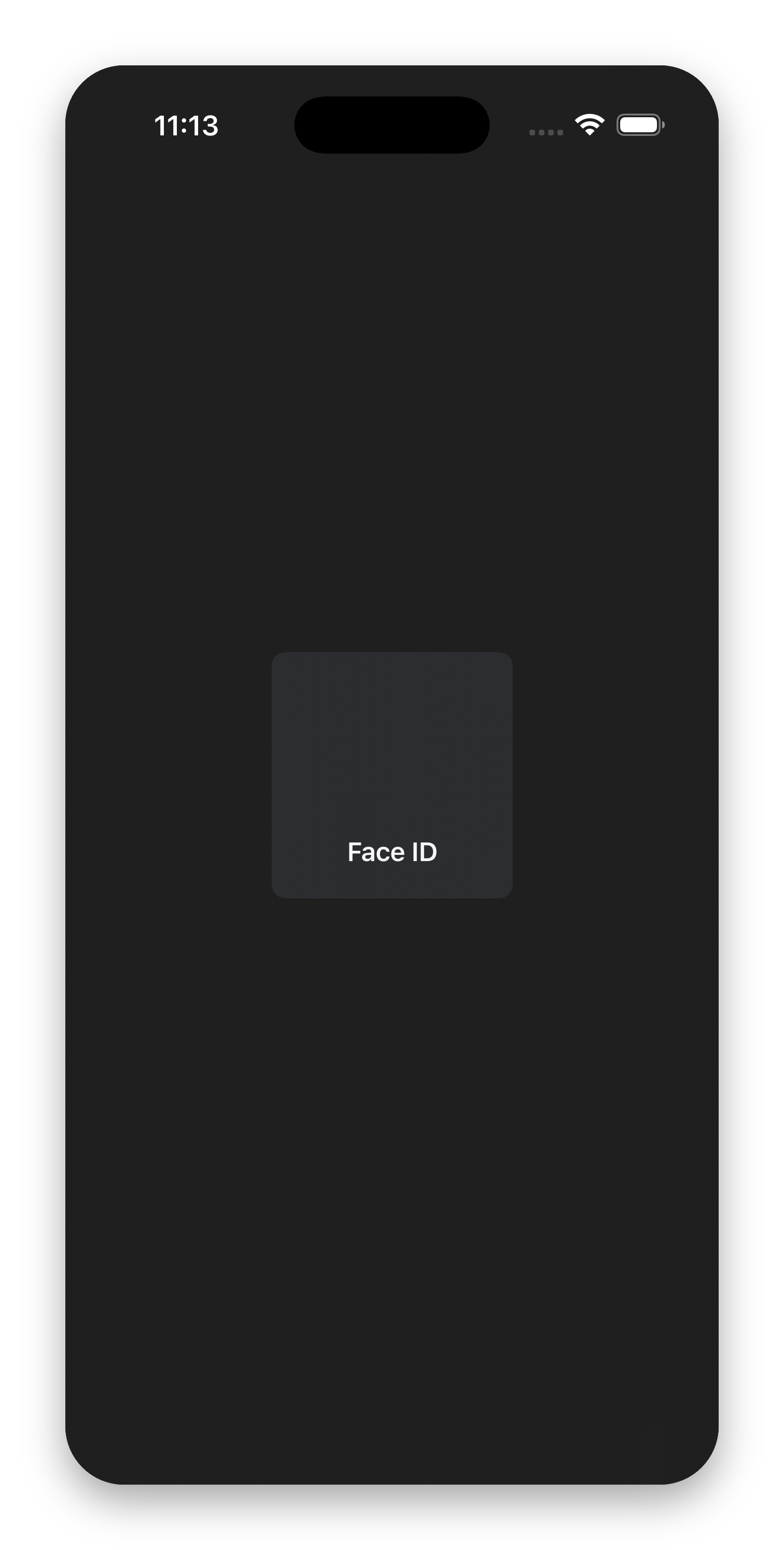 Device Face ID prompt