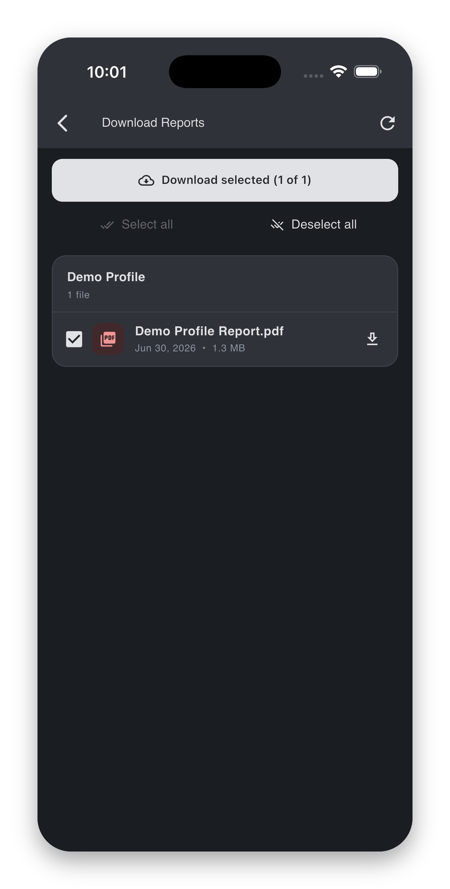 Download Screen